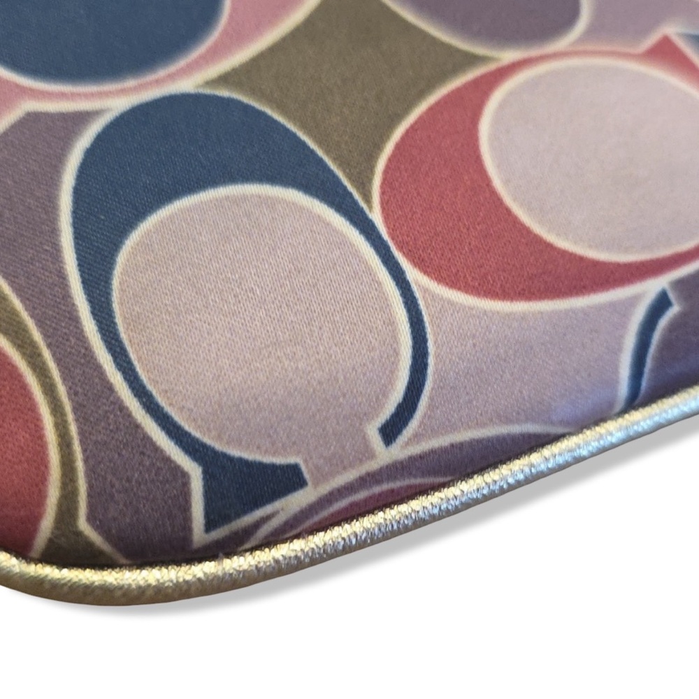 COACH Y2K Scarf Print Sateen Signature C Small Wristlet Wallet Pink SV/MC F47799 - Picture 6 of 8